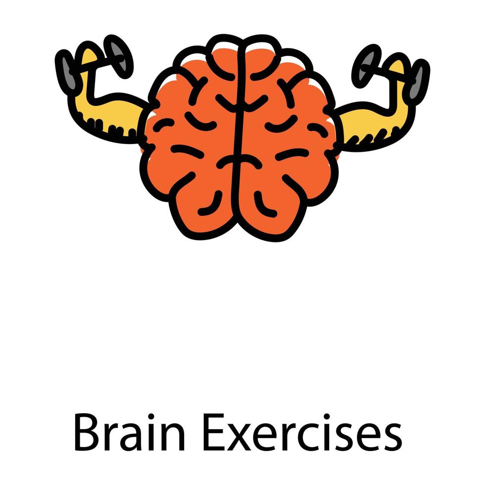 hjärna fitness träning vektor