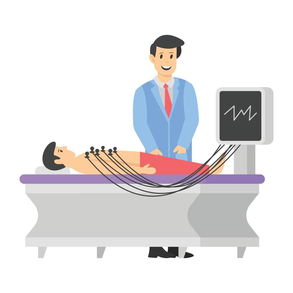 kardiografiskt patienttest vektor