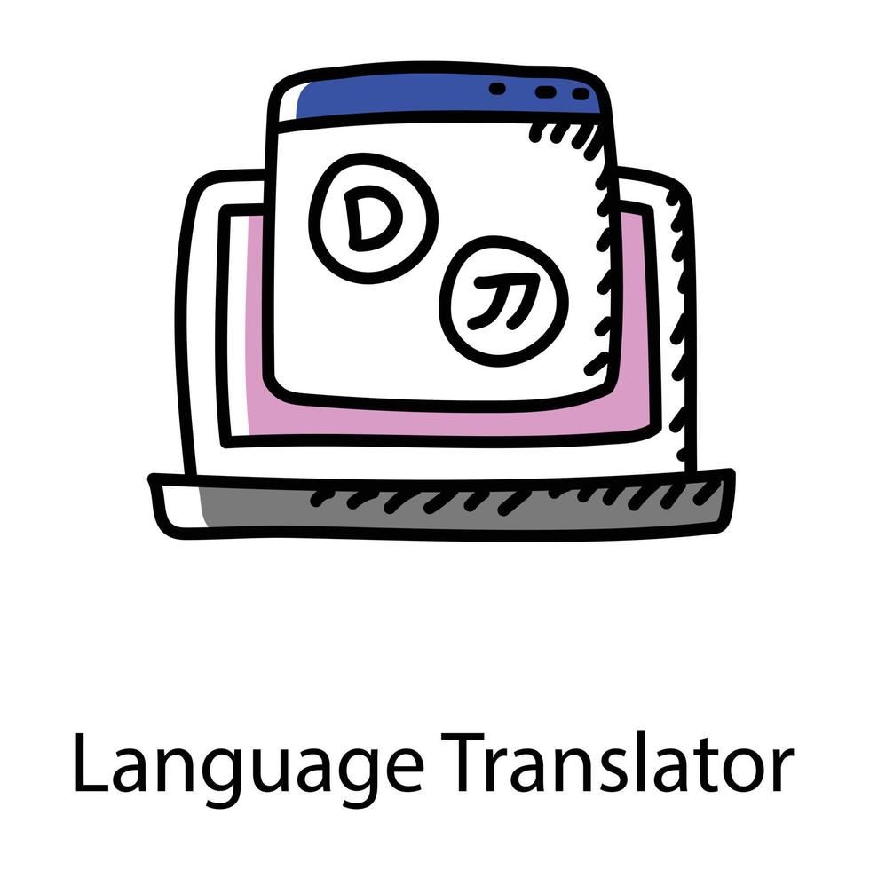 Sprachübersetzer und Skript vektor
