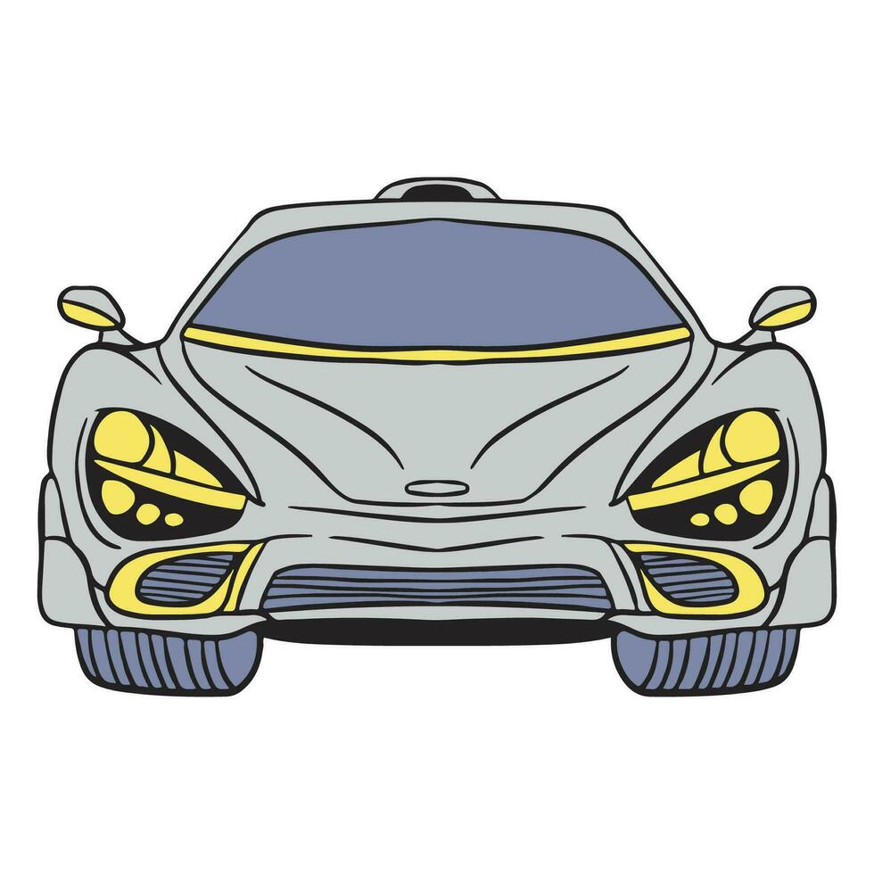 Supersportwagen handgemalt Illustration vektor