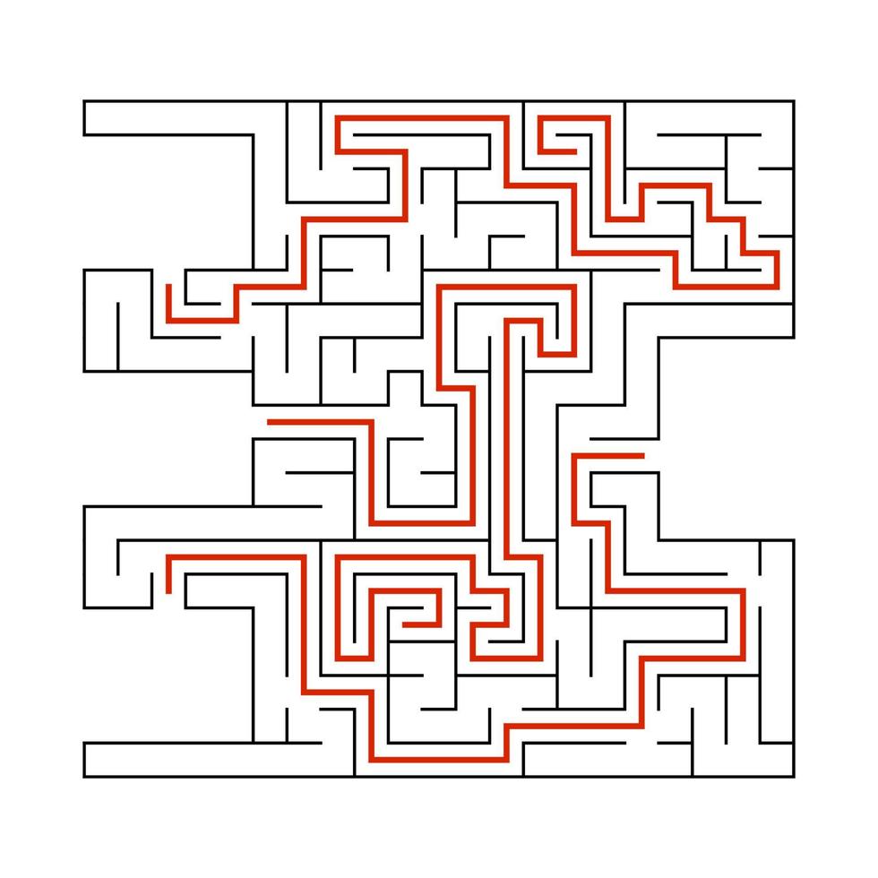 abstrakt labyrint. spel för barn. pussel för barn. labyrint gåta. vektor illustration.