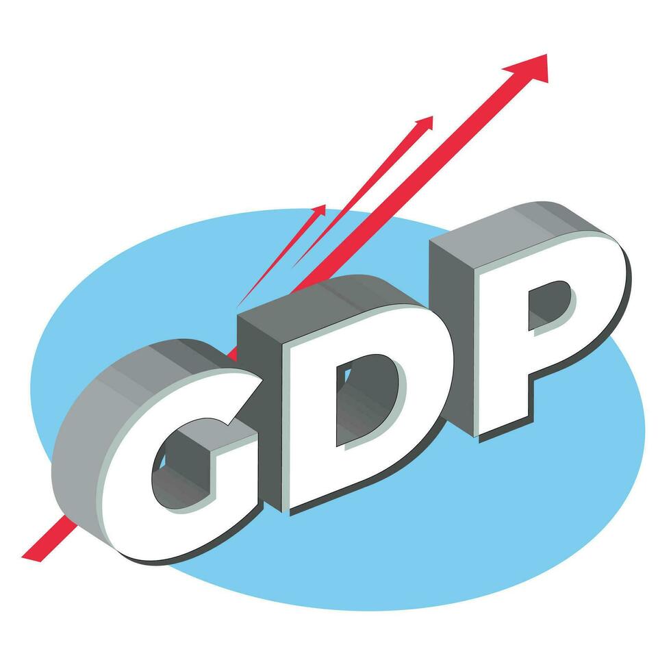 brutto inländisch Produkt pro Kopf, gdp zeigen Wachstum vektor