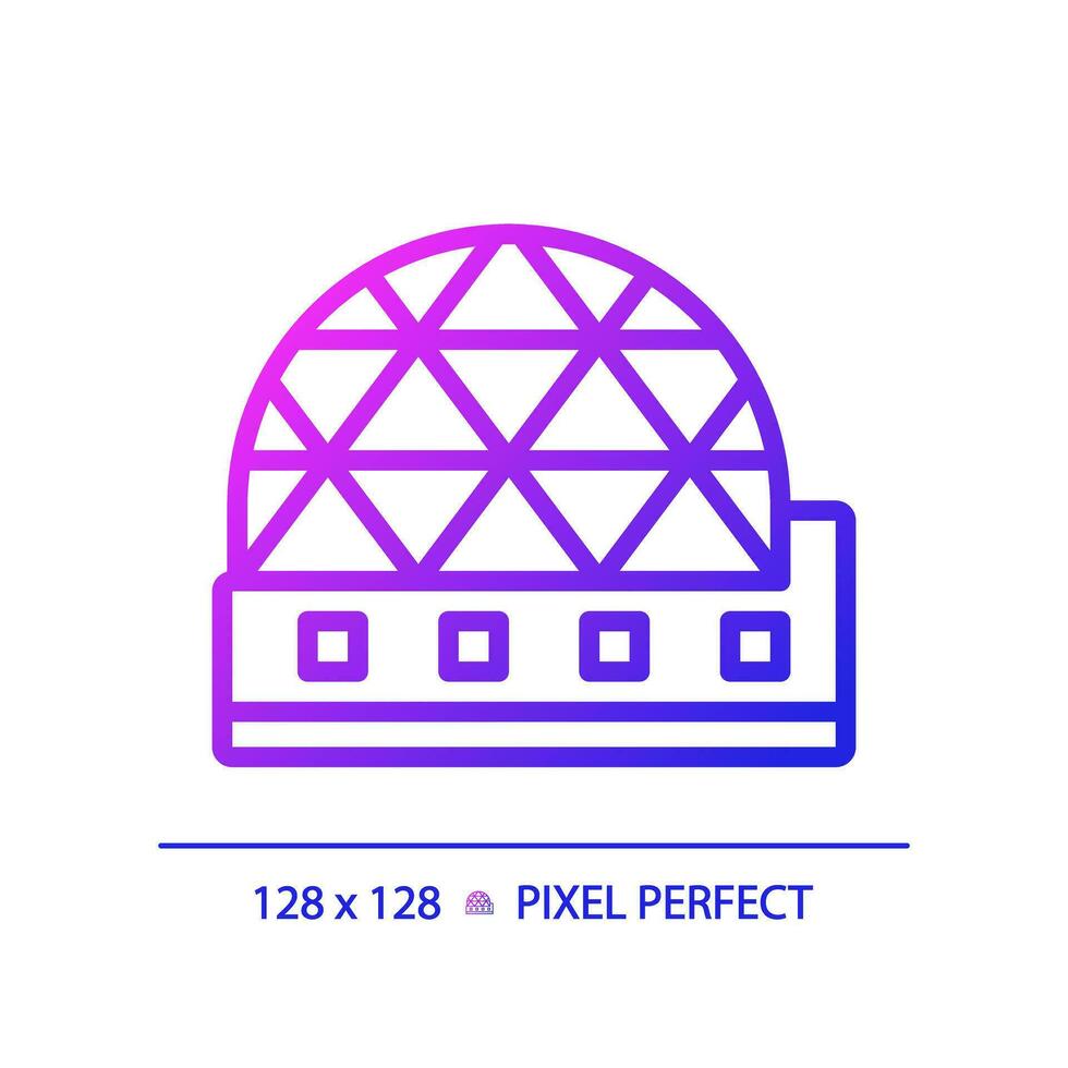 2d Pixel perfekt Gradient Metaverse Symbol, isoliert einfach Vektor, dünn Linie Illustration Darstellen vr, ar und Herr. vektor