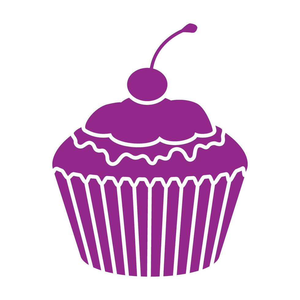 muffin ikon vektor. kaka illustration tecken. ljuv symbol eller logotyp. vektor