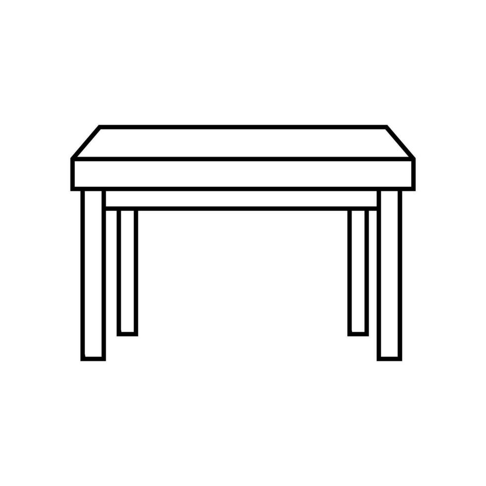 tabell ikon vektor. möbel illustration tecken. kaffe tabell symbol. arbetsplats logotyp. vektor