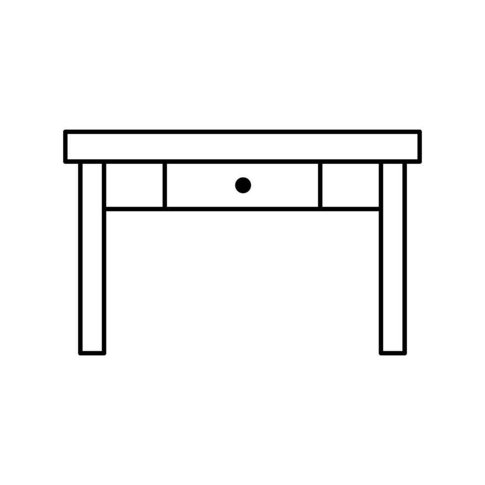 Tabelle Symbol Vektor. Möbel Illustration unterzeichnen. Kaffee Tabelle Symbol. Arbeitsplatz Logo. vektor