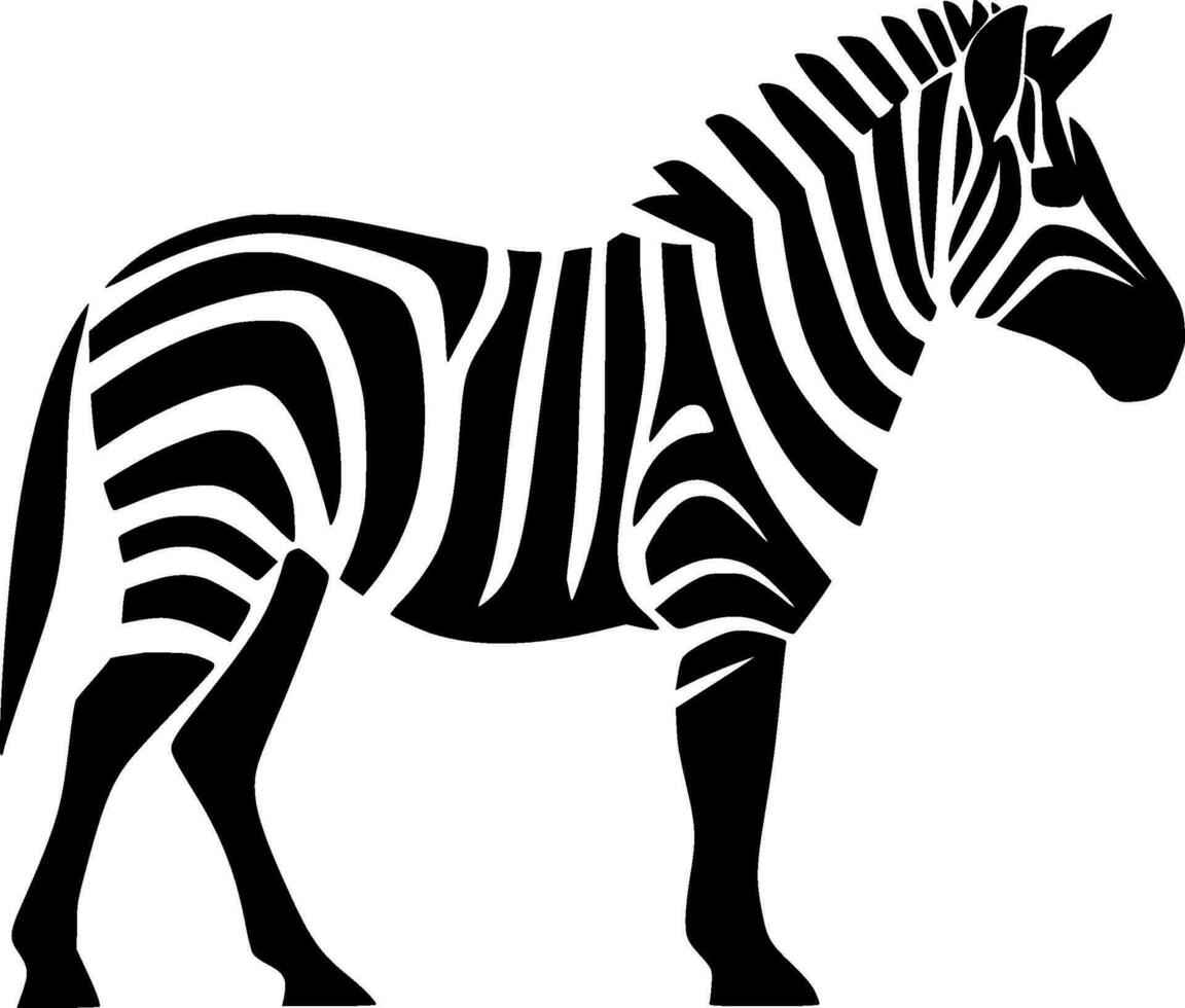 Zebra, minimalistisch und einfach Silhouette - - Vektor Illustration
