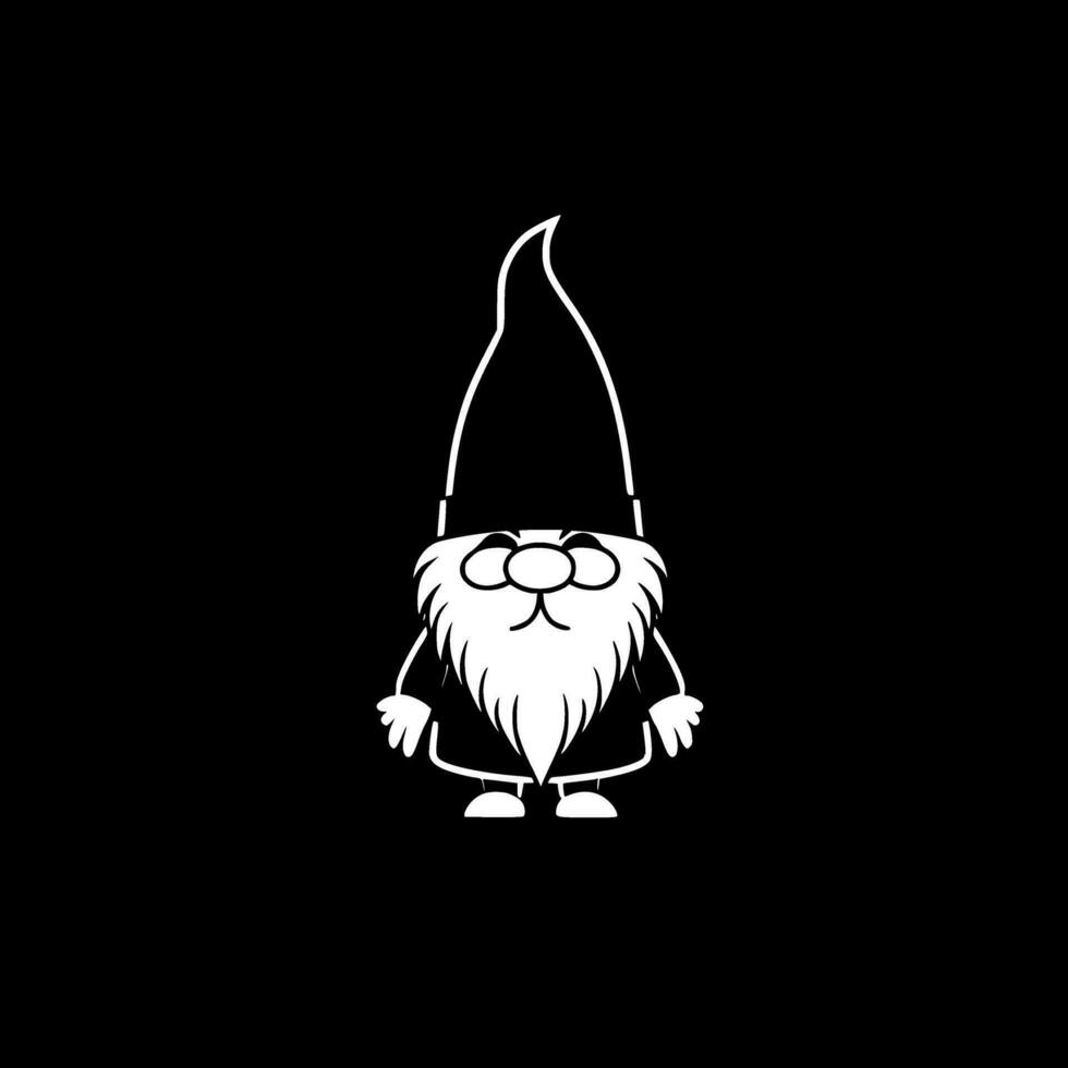 gnome - minimalistisk och platt logotyp - vektor illustration