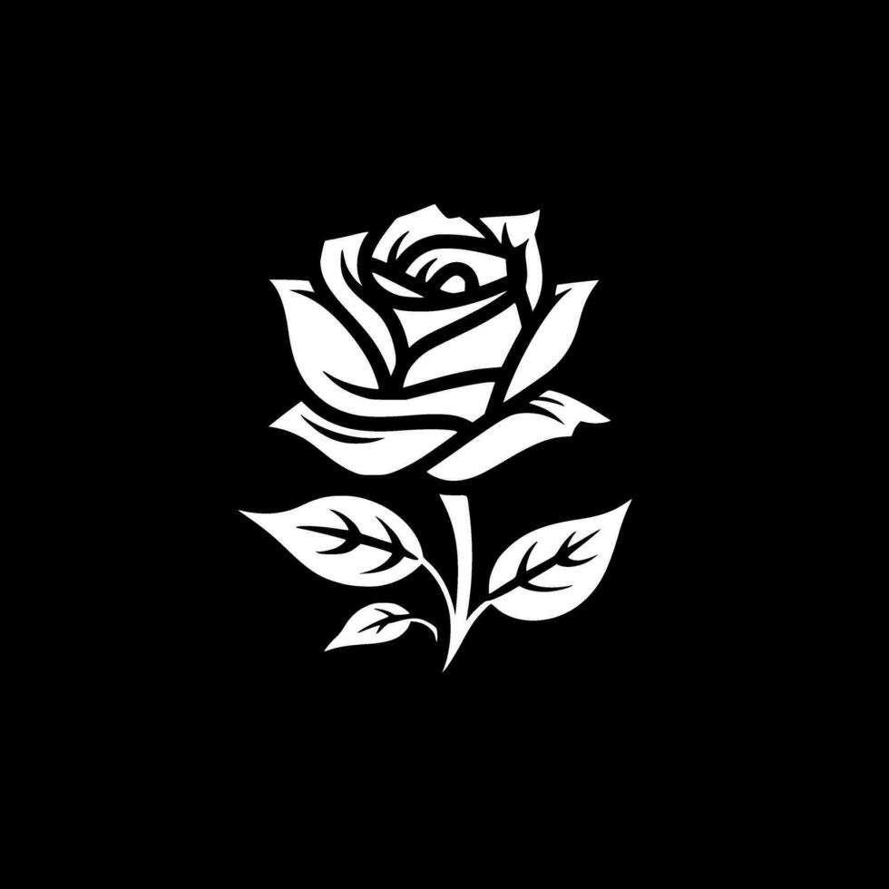 Rose, schwarz und Weiß Vektor Illustration
