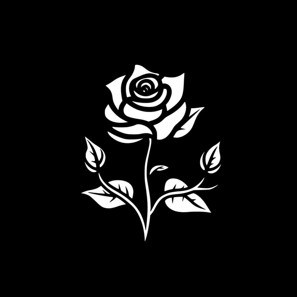 rosor, svart och vit vektor illustration
