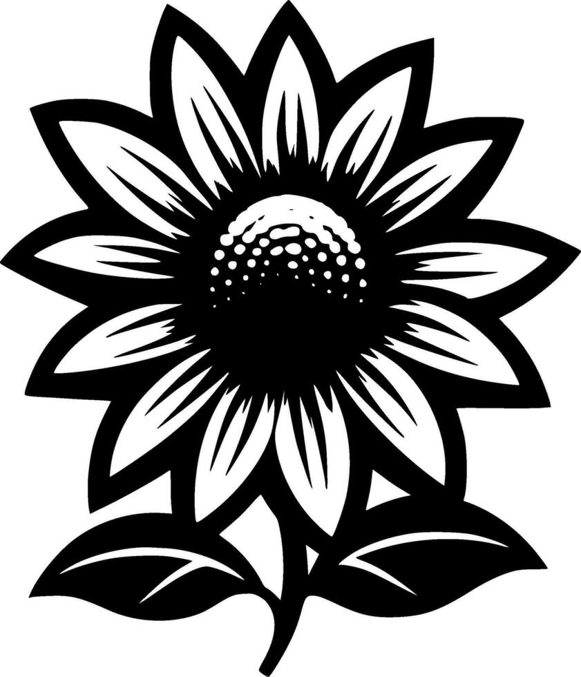 Blume - - minimalistisch und eben Logo - - Vektor Illustration