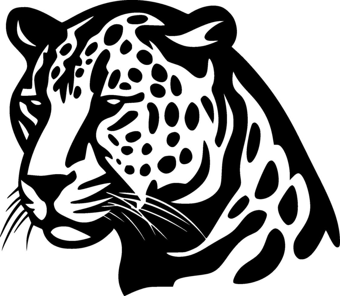 Leopard - - minimalistisch und eben Logo - - Vektor Illustration