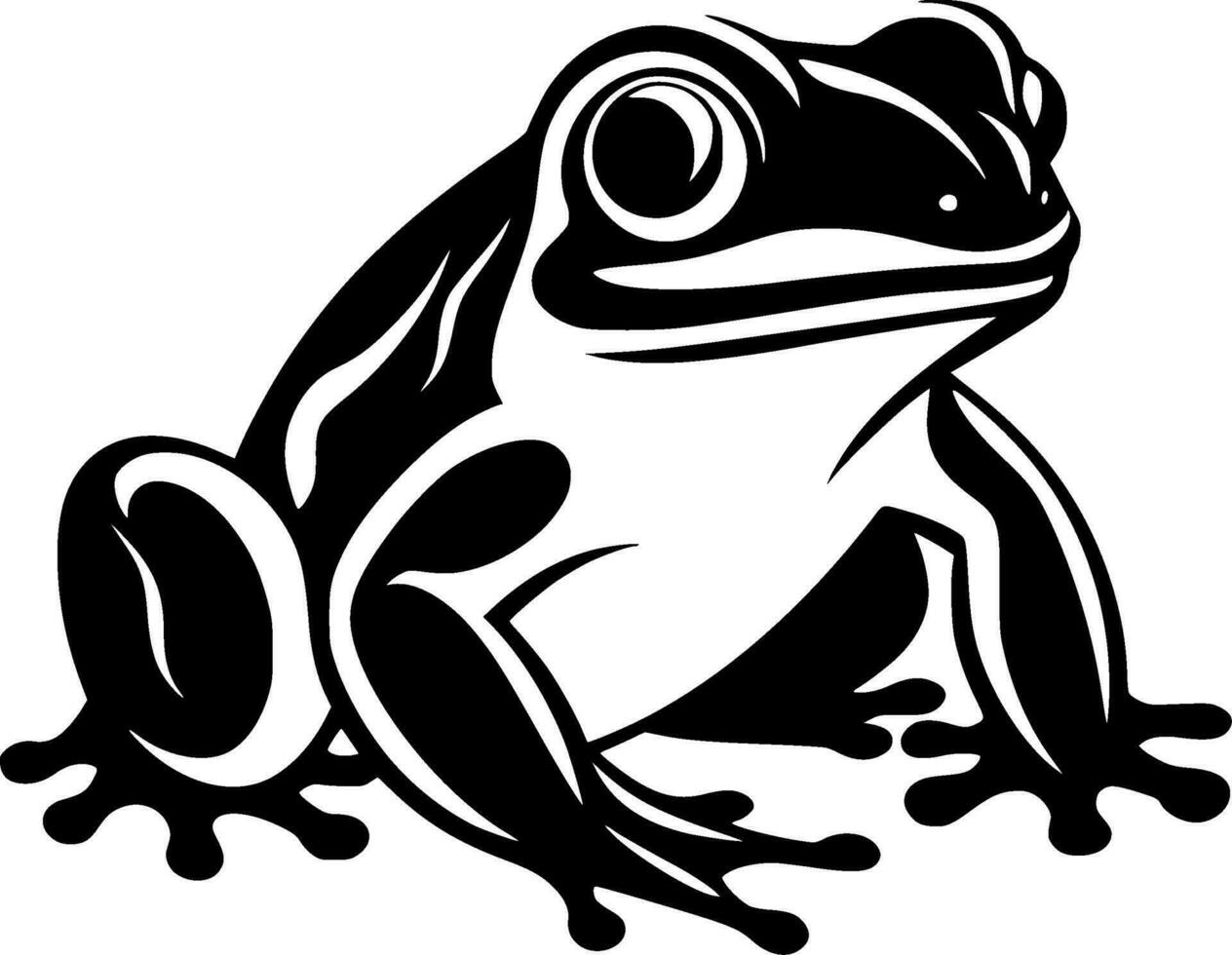 Frosch, minimalistisch und einfach Silhouette - - Vektor Illustration