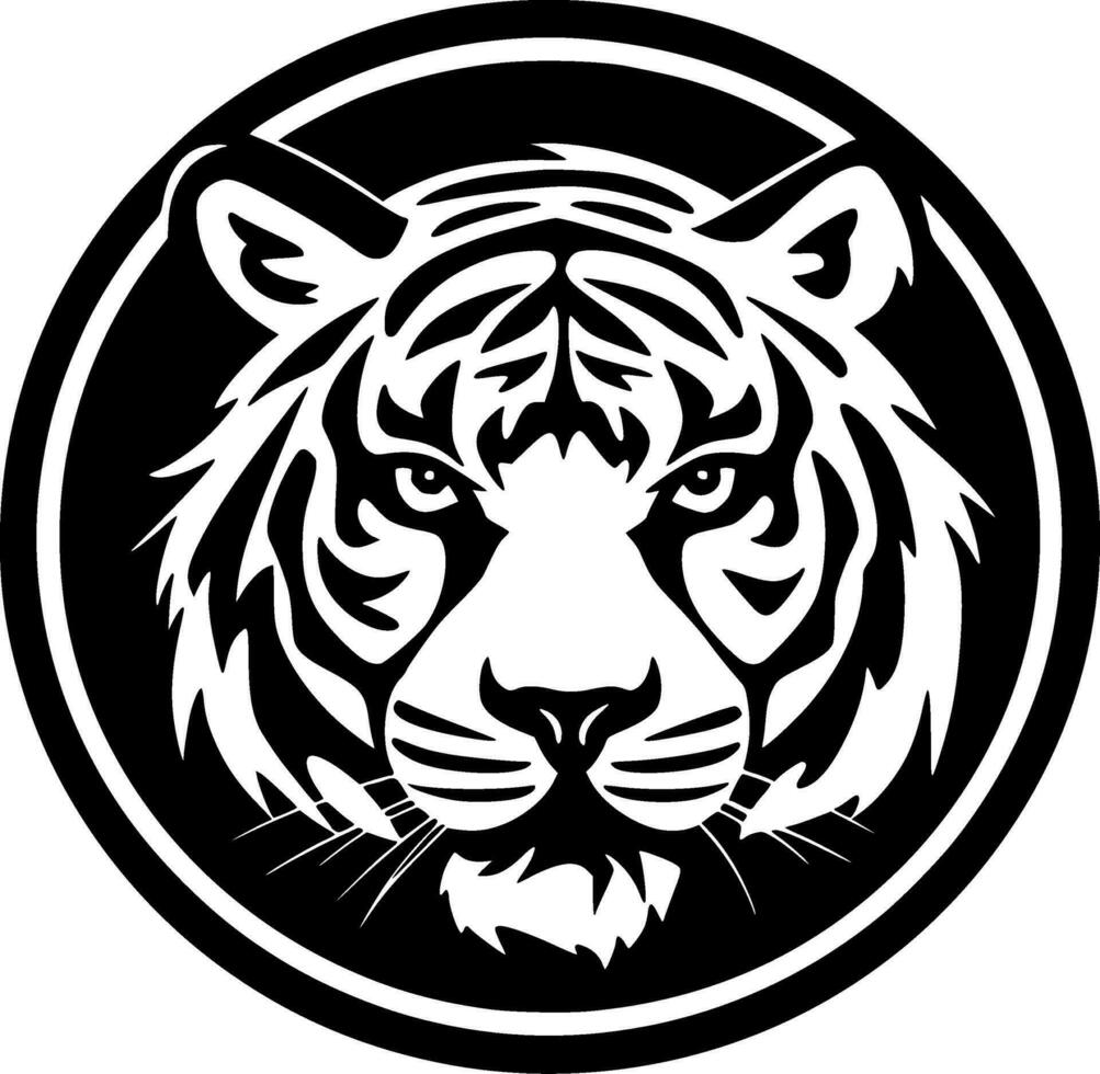 Tiger - - minimalistisch und eben Logo - - Vektor Illustration