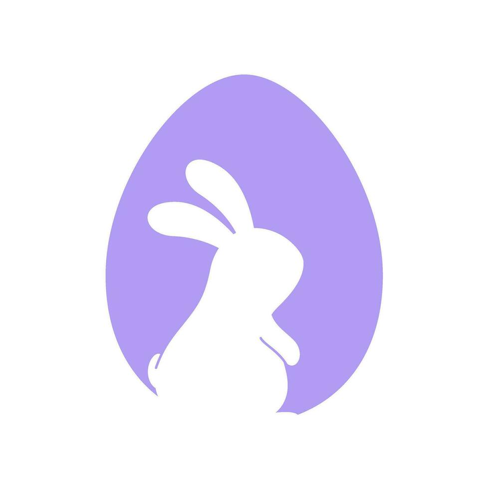 Hase Silhouette auf Ostern Ei Hintergrund Gruß Karte dekorativ Elemente vektor