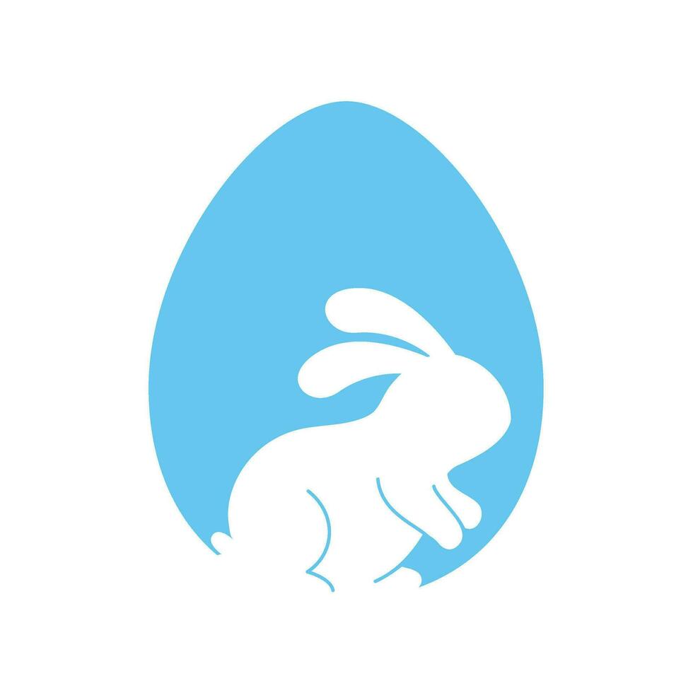 Hase Silhouette auf Ostern Ei Hintergrund Gruß Karte dekorativ Elemente vektor