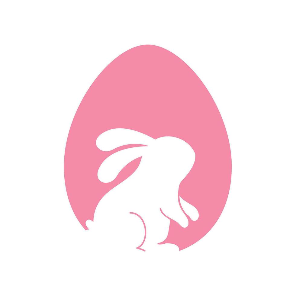 Hase Silhouette auf Ostern Ei Hintergrund Gruß Karte dekorativ Elemente vektor