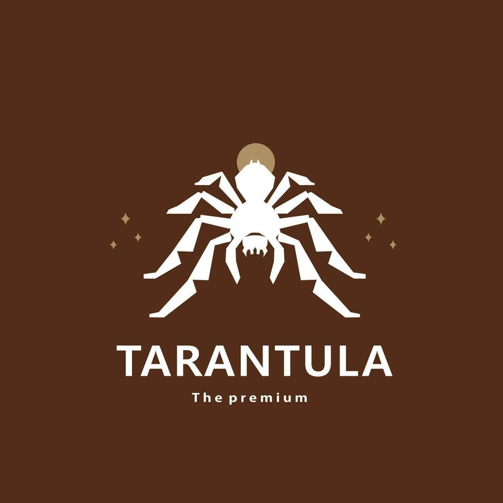 Tier Tarantel natürlich Logo Vektor Symbol Silhouette retro Hipster