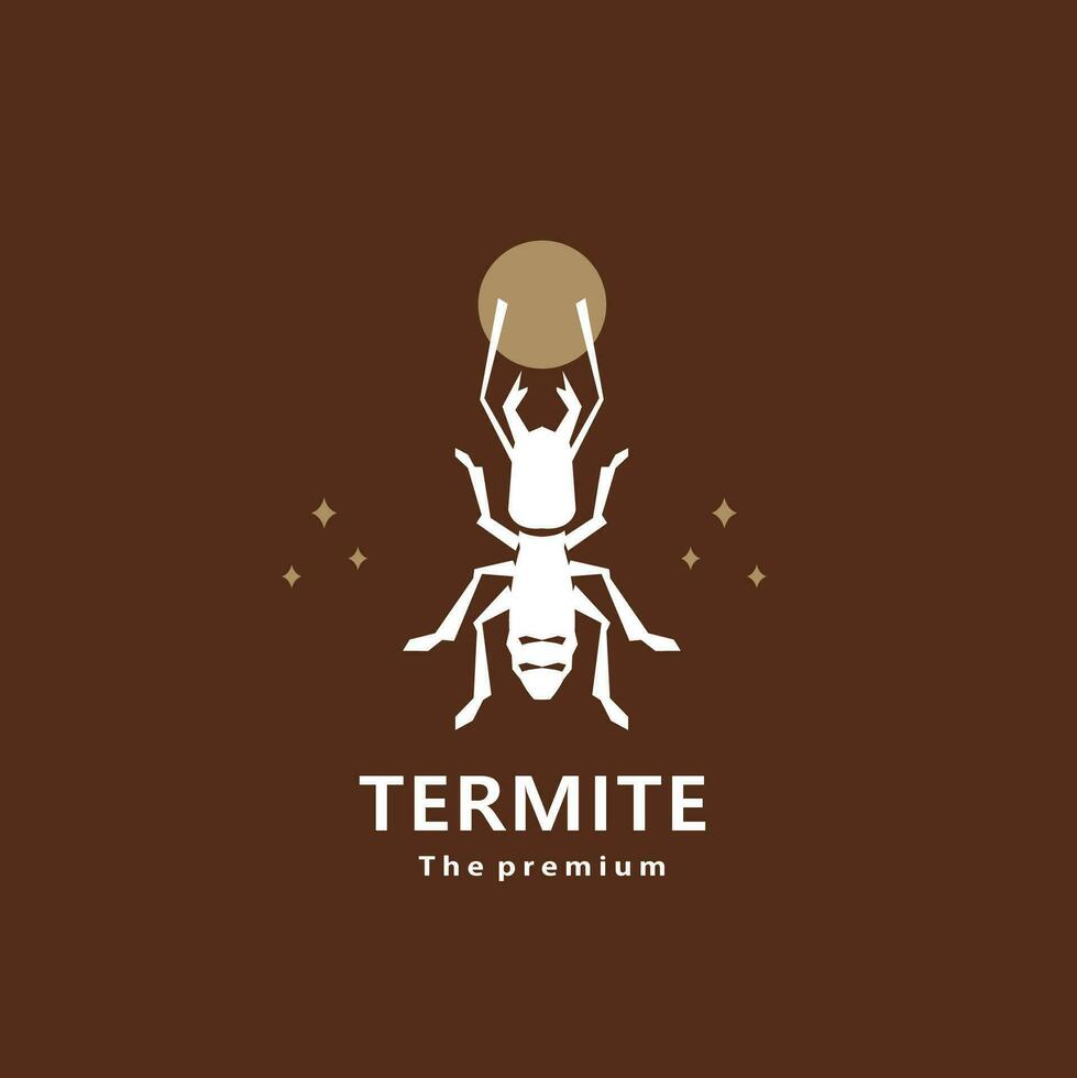 Tier Termite natürlich Logo Vektor Symbol Silhouette retro Hipster