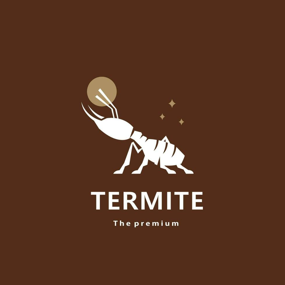 Tier Termite natürlich Logo Vektor Symbol Silhouette retro Hipster