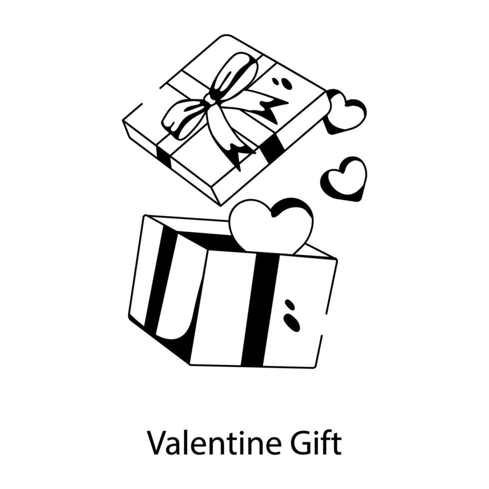 trendiges valentinstaggeschenk vektor