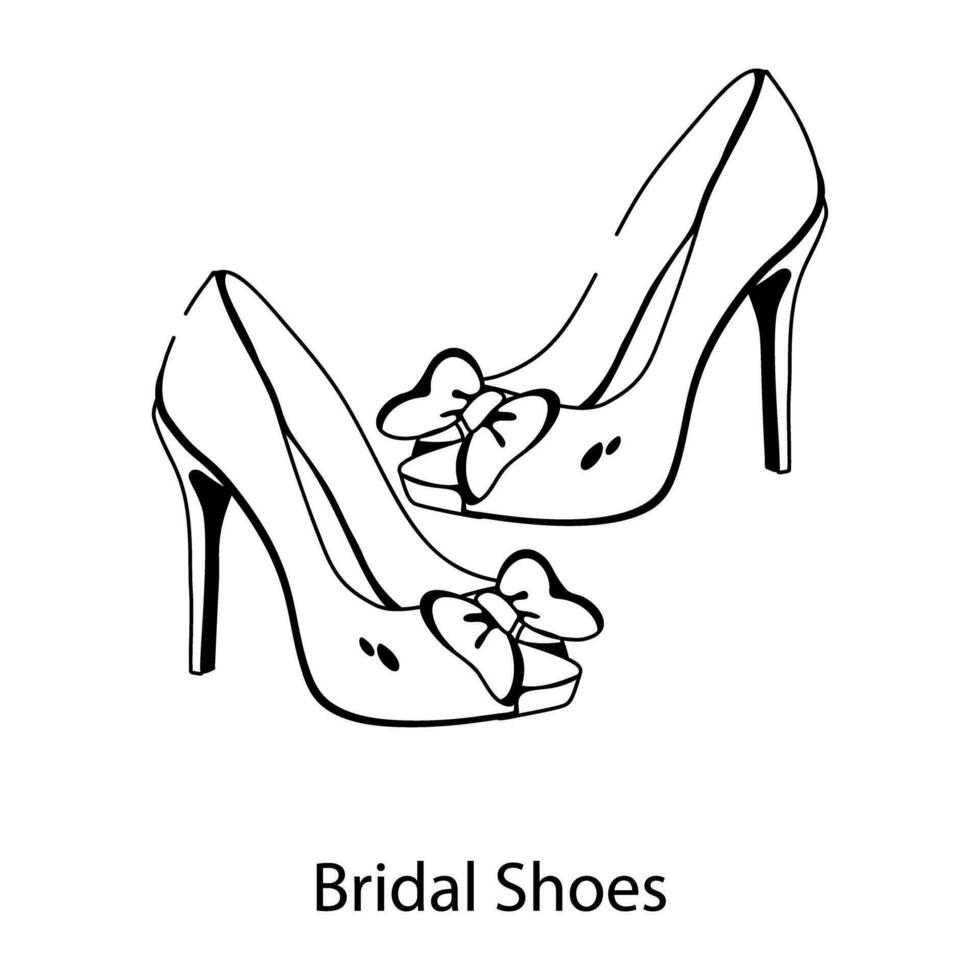 modisch Braut- Schuhe vektor
