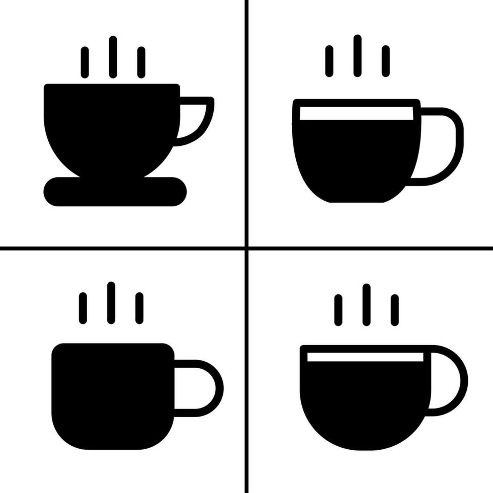 Vektor schwarz und Weiß Illustration von Kaffee Tasse Symbol zum Geschäft. Lager Vektor Design.
