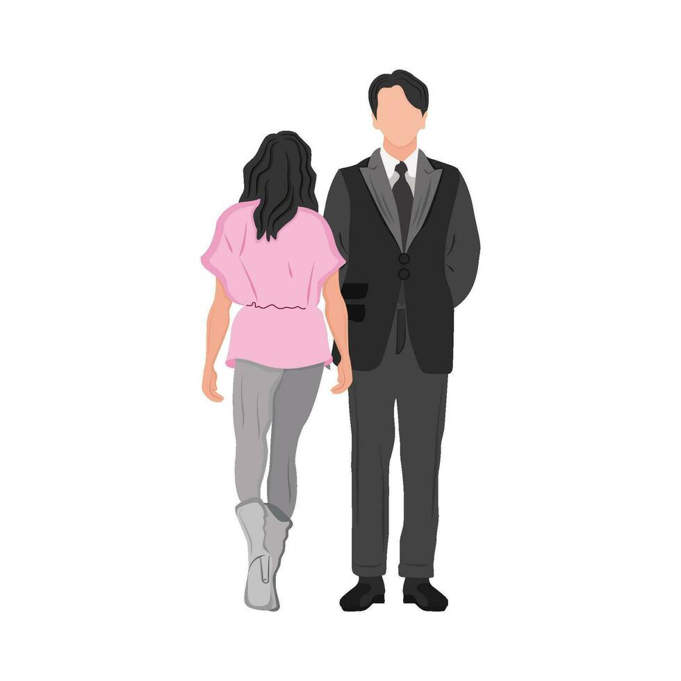 Mann und Frau Illustration vektor