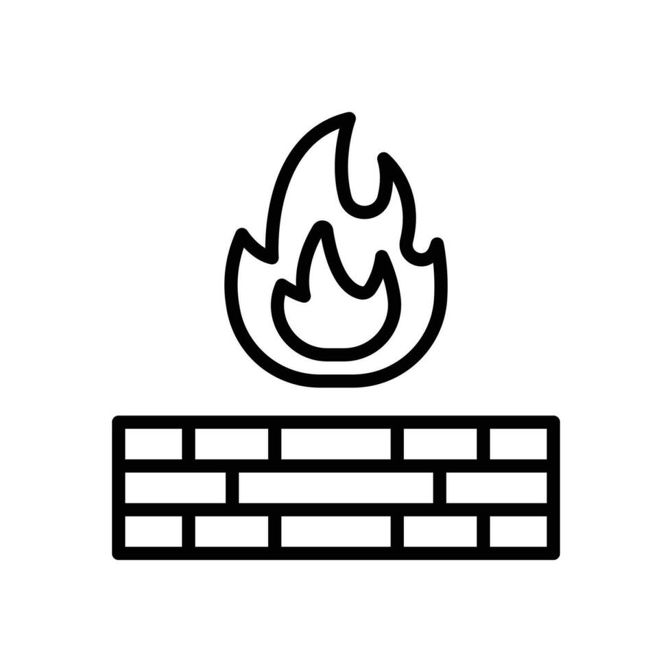 brandvägg ikon. vektor linje ikon för din hemsida, mobil, presentation, och logotyp design.