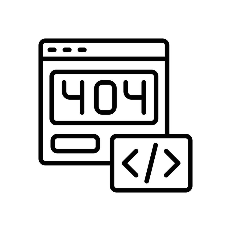 404 Error Symbol. Vektor Linie Symbol zum Ihre Webseite, Handy, Mobiltelefon, Präsentation, und Logo Design.