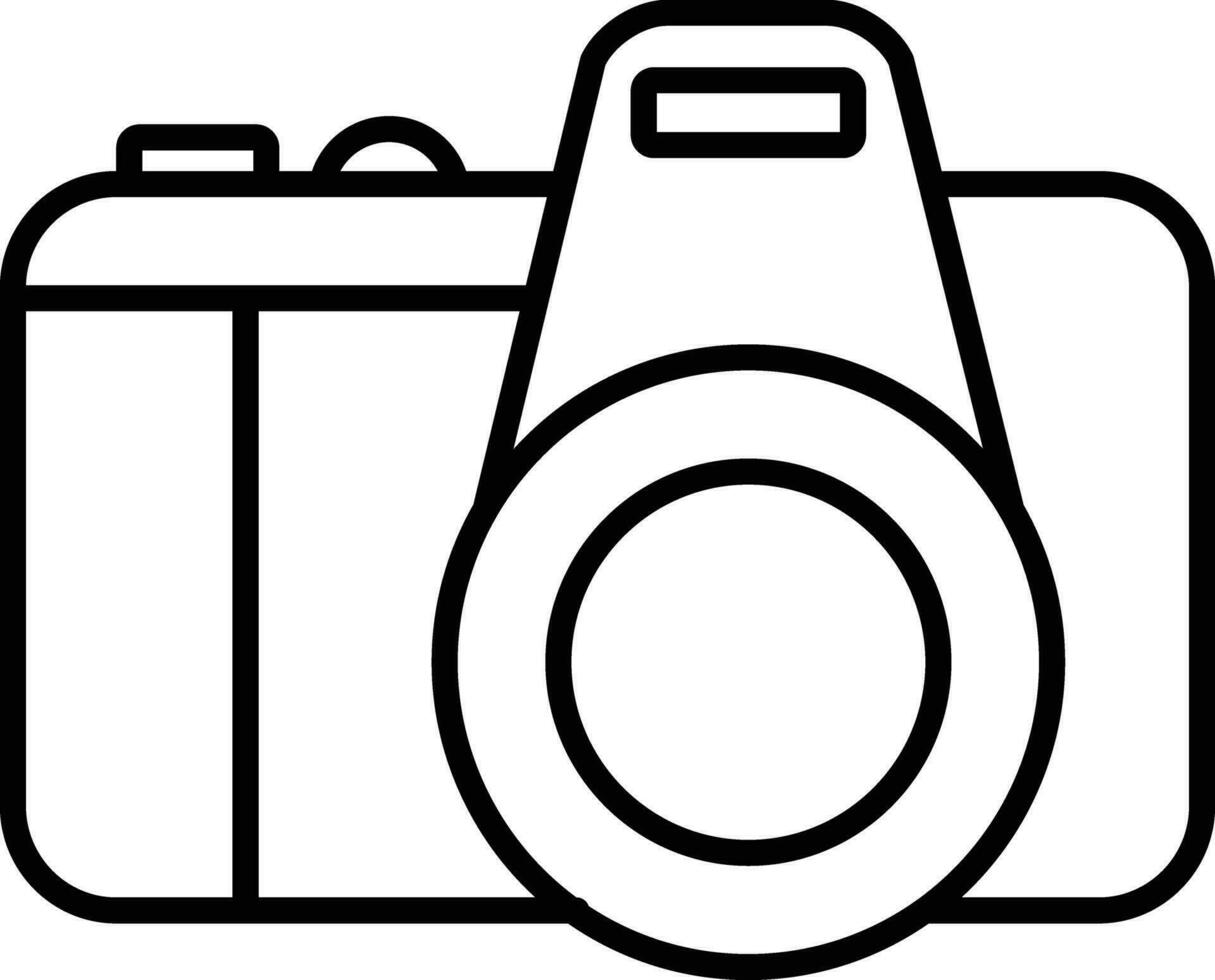 kamera översikt vektor illustration ikon