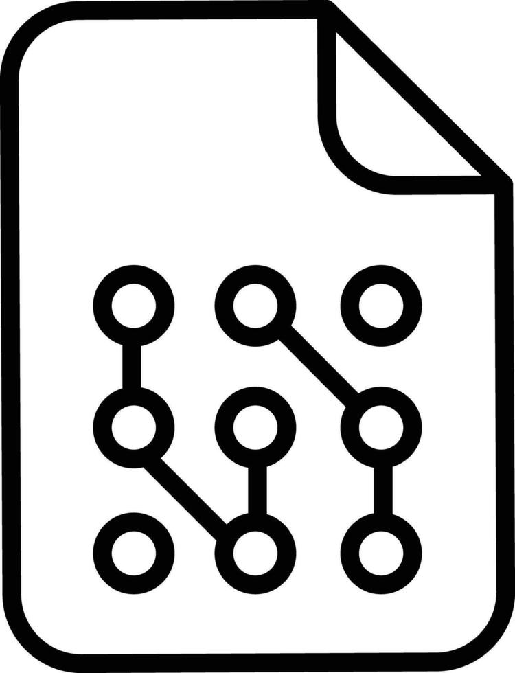 Datei Passwort Muster Gliederung Vektor Illustration Symbol