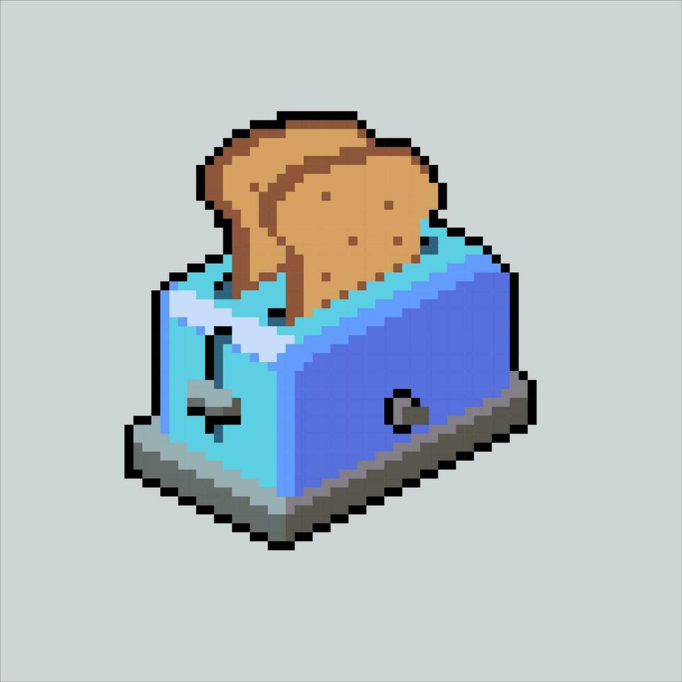 Pixel Kunst Illustration Toaster. pixelig Toaster. Toaster Küche. pixelig zum das Pixel Kunst Spiel und Symbol zum Webseite und Video Spiel. alt Schule retro. vektor