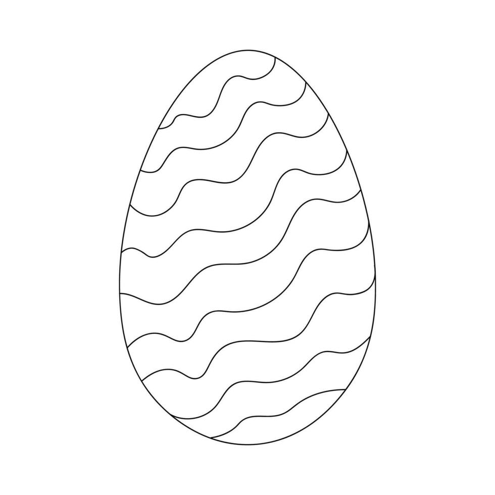 Ostern Ei gezeichnet im Gekritzel Stil auf Weiß Hintergrund. vektor