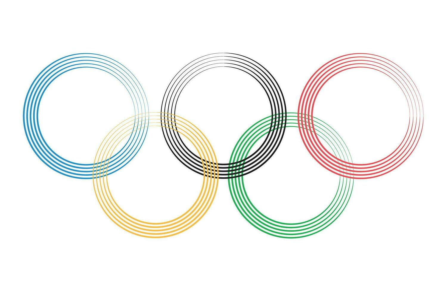 olympic ringar. olympic spel logotyp. vektor