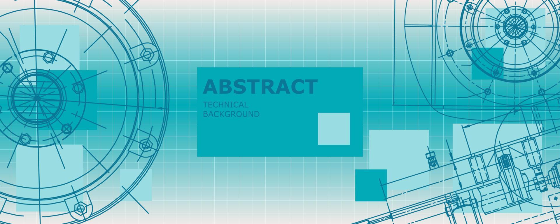 abstraktes Hintergrundkonzept Maschinenbau Zeichnung. technische Tapete vektor