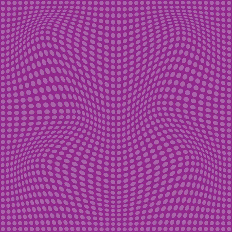 abstrakt sömmar lite violett Färg små polka punkt rutnät vågig förvränga mönster på lila Färg bakgrund vektor