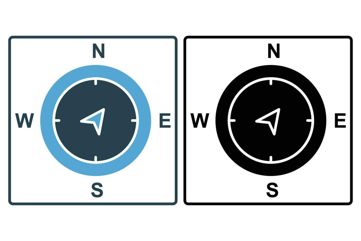 kompass ikon. ikon relaterad till resa, riktning och navigering. platt linje ikon stil. element illustration vektor