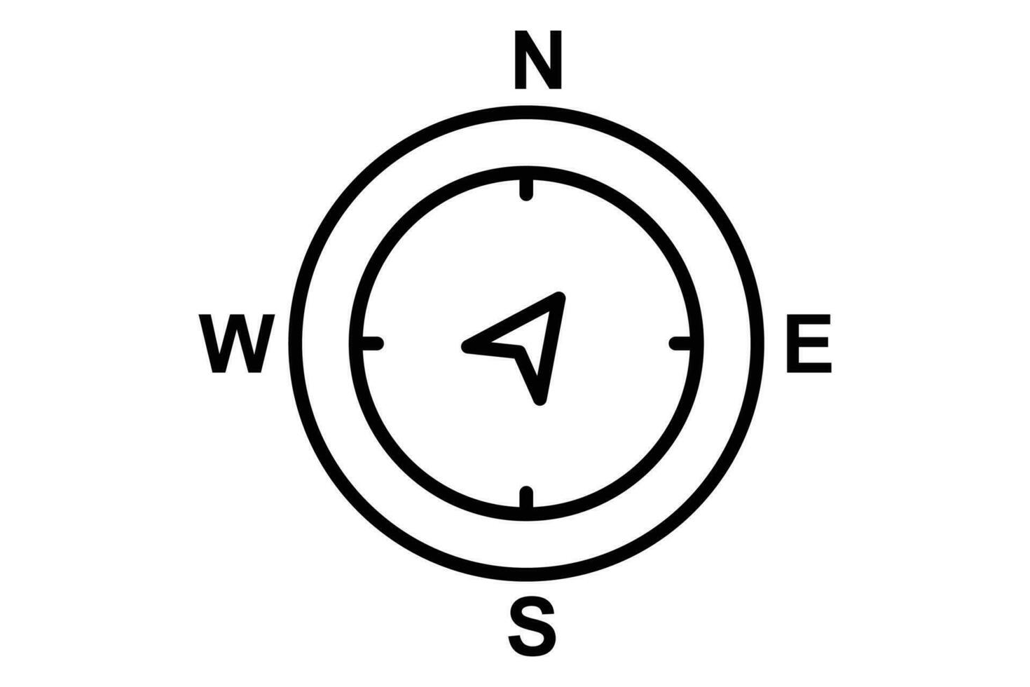 kompass ikon. ikon relaterad till resa, riktning och navigering. linje ikon stil. element illustration vektor