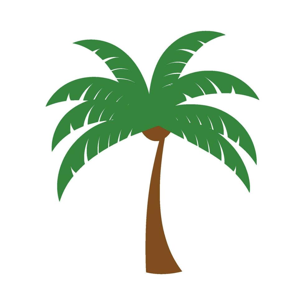 Palme-Vektor-Illustration isoliert auf weißem Hintergrund vektor