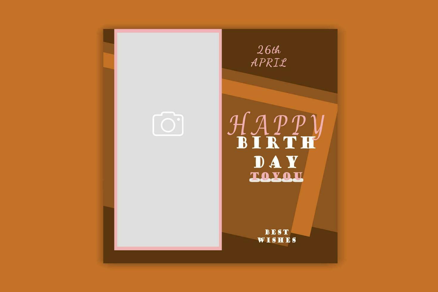 Einladung Karte Geburtstag Sozial Medien Post Banner Design vektor