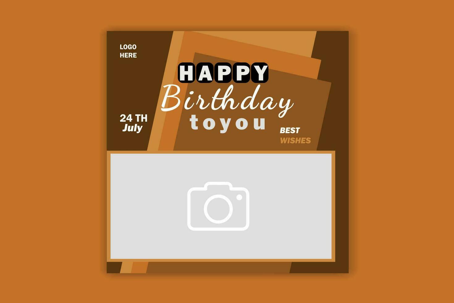 inbjudan kort födelsedag social media posta baner design vektor