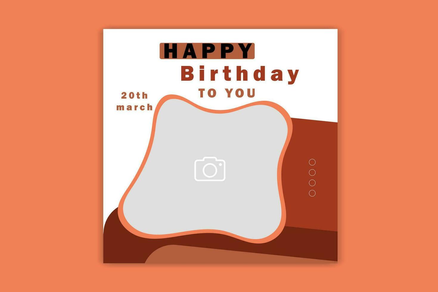 Einladung Karte Geburtstag Sozial Medien Post Banner Design vektor