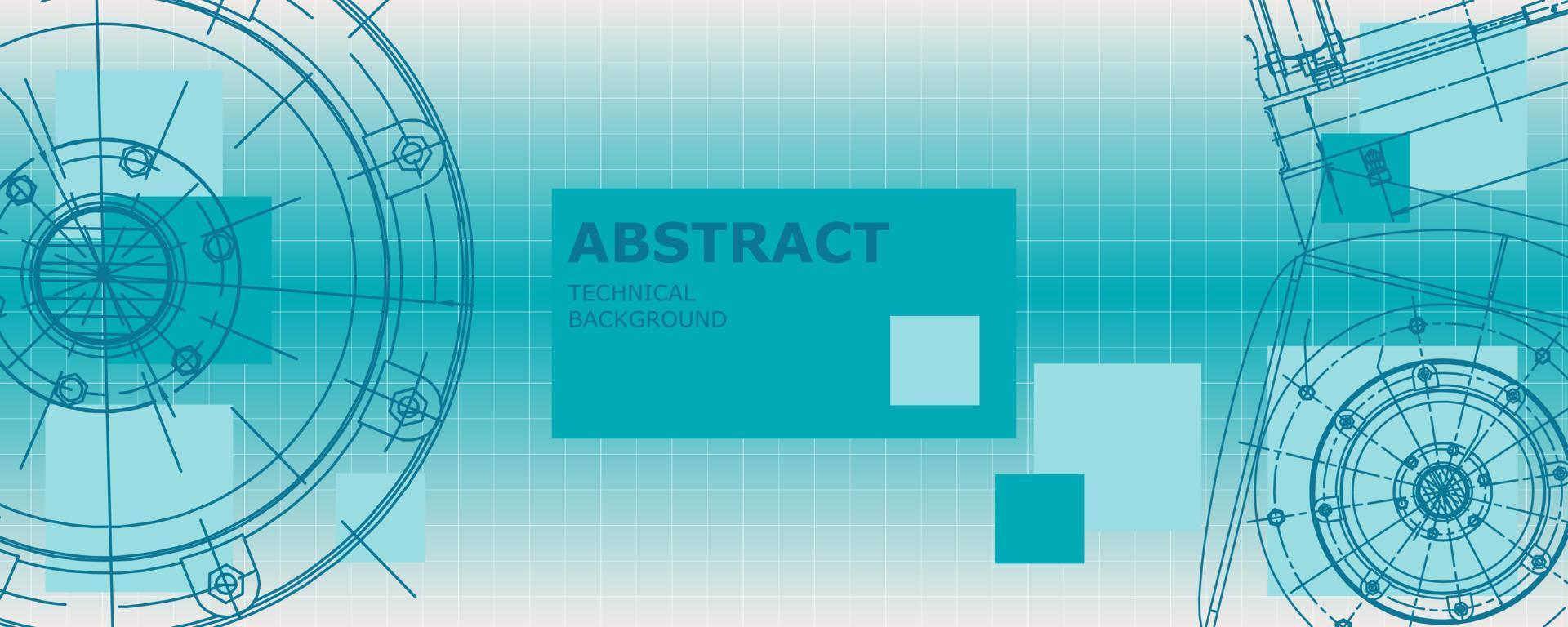 abstrakt bakgrund koncept maskinteknik ritning. teknik tapeter vektor