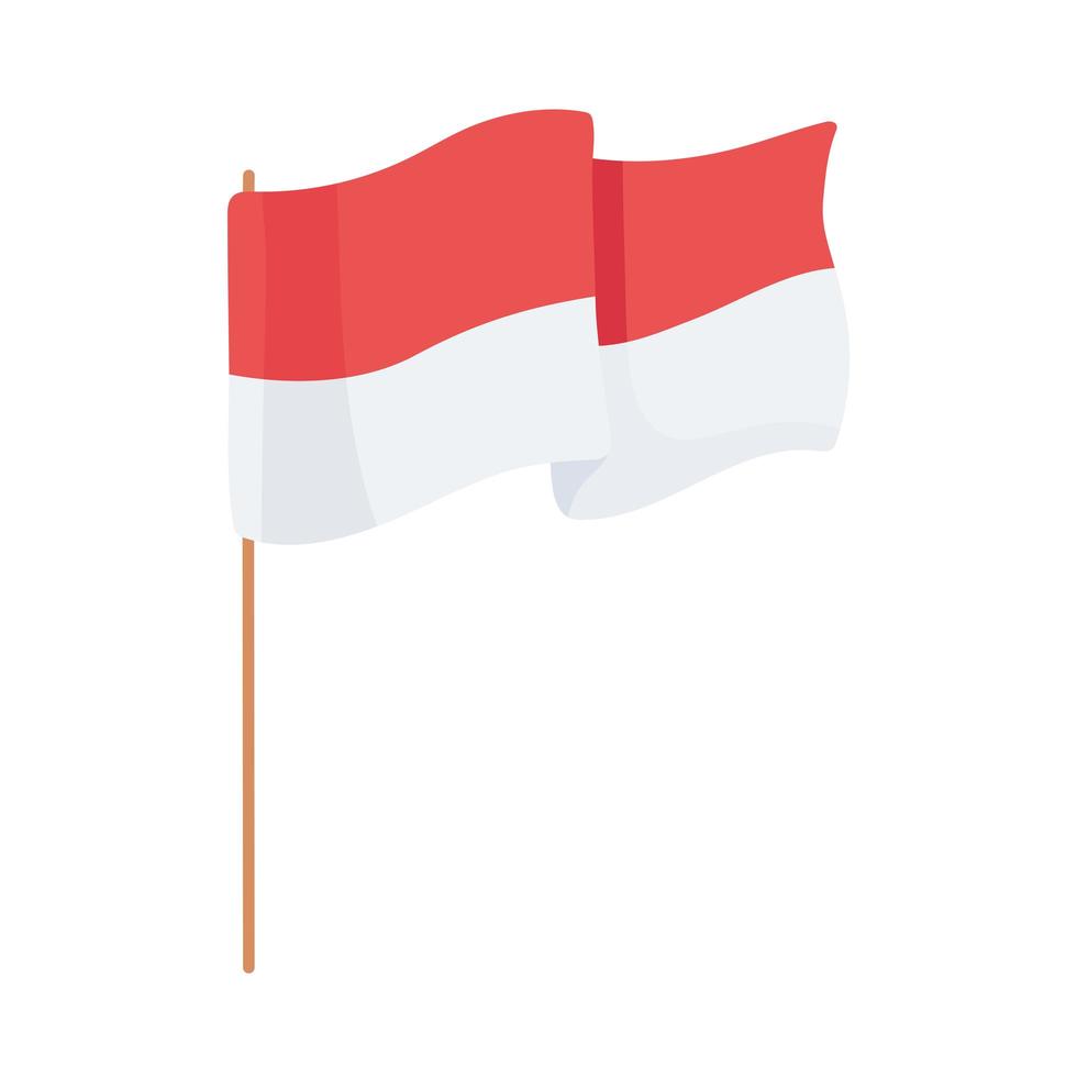 indonesiska flagg symbol vektor