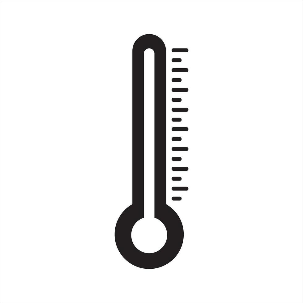 termometer temperatur mätning verktyg ikon logotyp vektor design