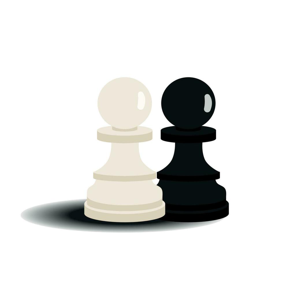 Schach Stück isoliert auf Weiß Hintergrund. Vektor Illustration.
