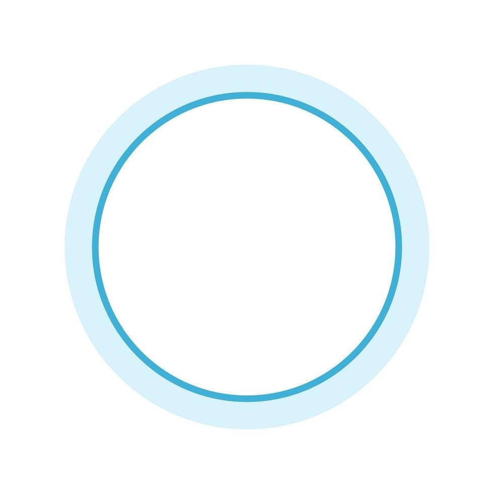 Vektor glänzend mit Blau Schlaganfall Symbol, Kreis, isoliert