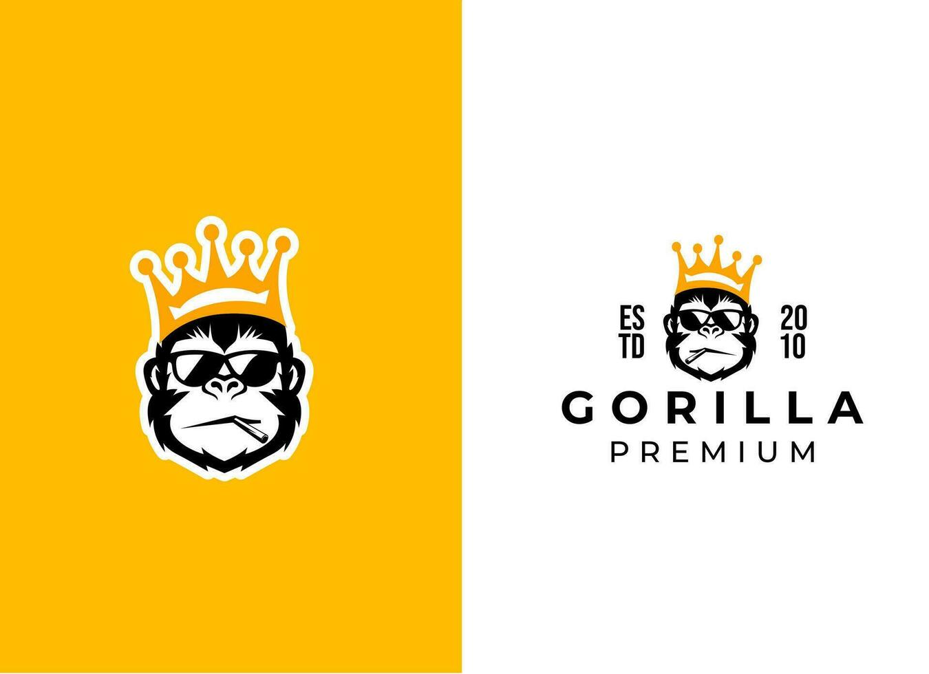 gorilla logotyp design mall vektor
