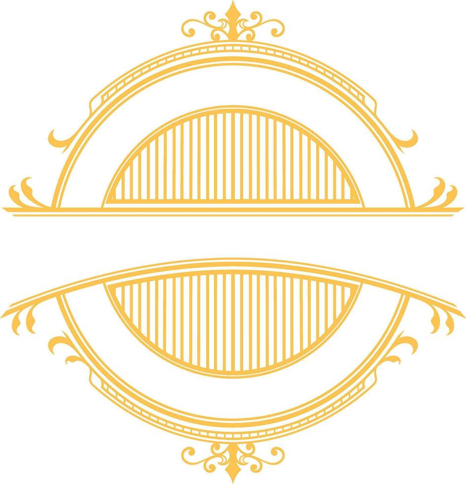 årgång kunglig lyx victorian dekorativ logotyp vektor